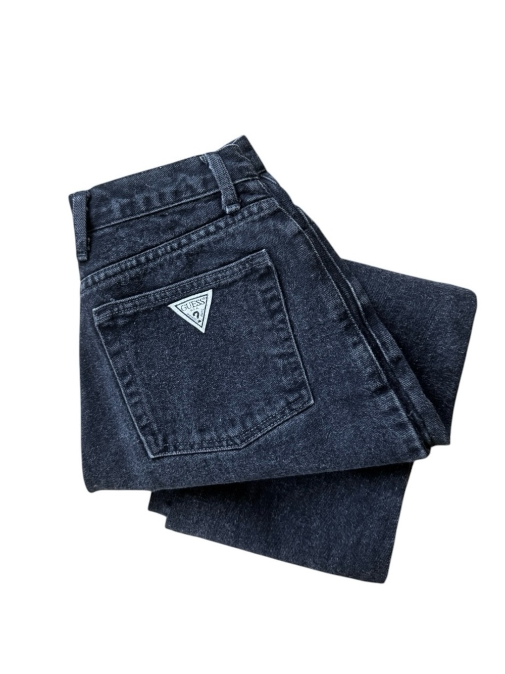 Vintage Guess Mom Jeans Washed Black Size 27